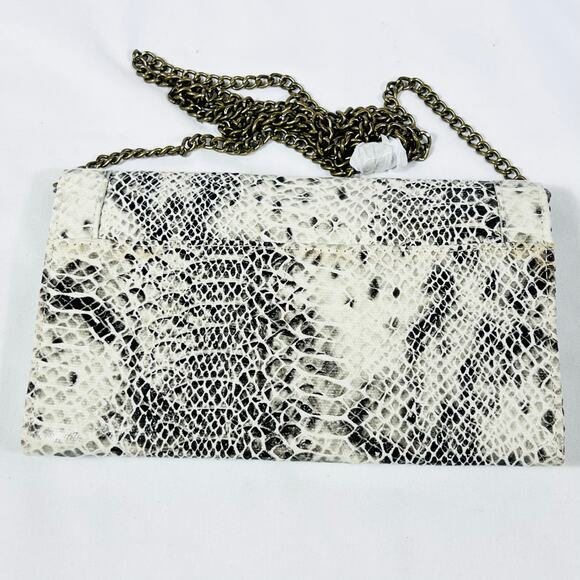 Vans Hi-Jinks Wallet Purse Handbag Crossbody Snakeskin Metal Strap Chain Button - Picture 2 of 10